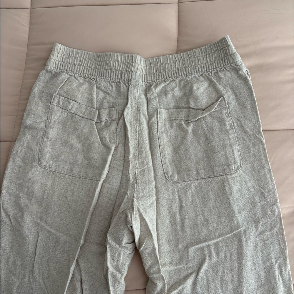 Beige Linen Pants - Picture 3 of 4